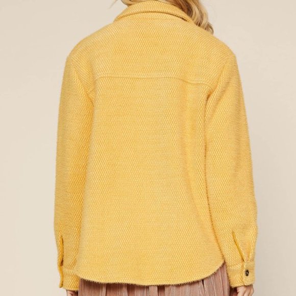 ❌SOLD OUT❌ SWEET AS HONEY YELLOW SHACKET - Picture 3 of 3